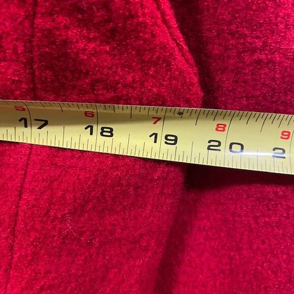 TALBOTS Beaded Red Boiled Wool Seamed Blazer Jacket Women M Petite - Picture 12 of 12